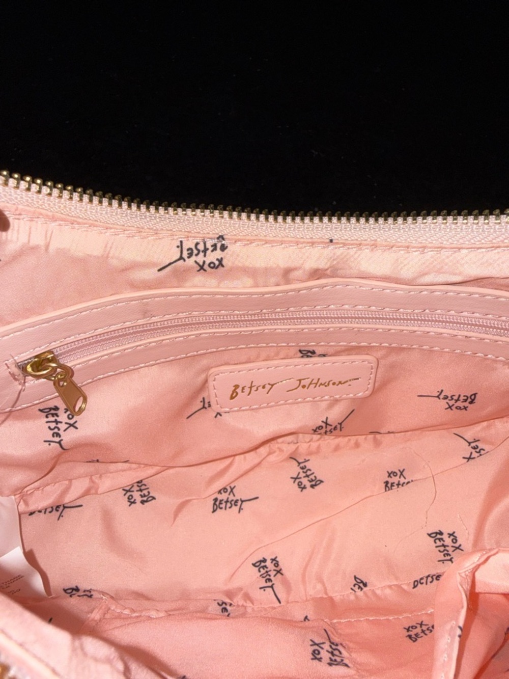 NEW Betsey Johnson Blush Pink Quilted Heart Shoulder Bag HOT STUFF CHILI PEPPER - Picture 7 of 11
